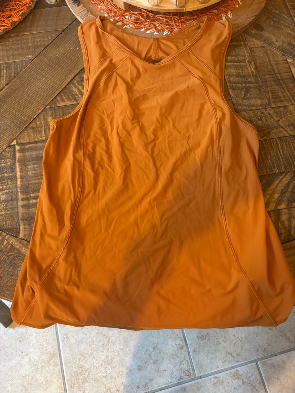 lululemon athletica Rust Orange Performance Tank